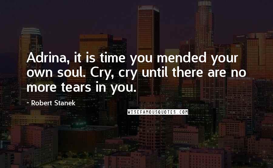 Robert Stanek Quotes: Adrina, it is time you mended your own soul. Cry, cry until there are no more tears in you.