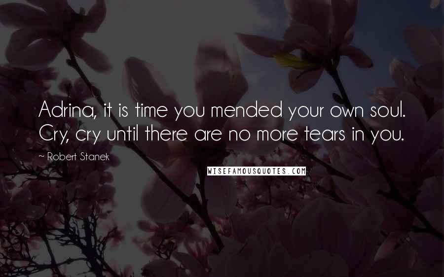 Robert Stanek Quotes: Adrina, it is time you mended your own soul. Cry, cry until there are no more tears in you.