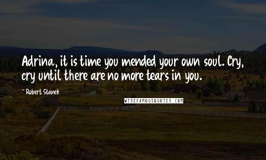 Robert Stanek Quotes: Adrina, it is time you mended your own soul. Cry, cry until there are no more tears in you.