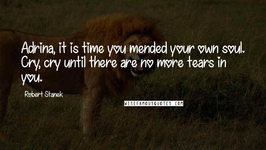 Robert Stanek Quotes: Adrina, it is time you mended your own soul. Cry, cry until there are no more tears in you.