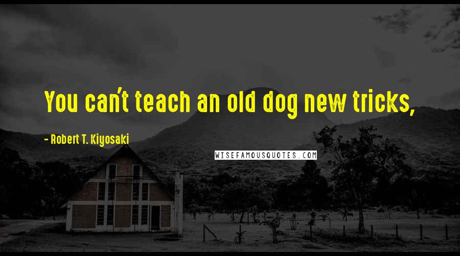 Robert T. Kiyosaki Quotes: You can't teach an old dog new tricks,