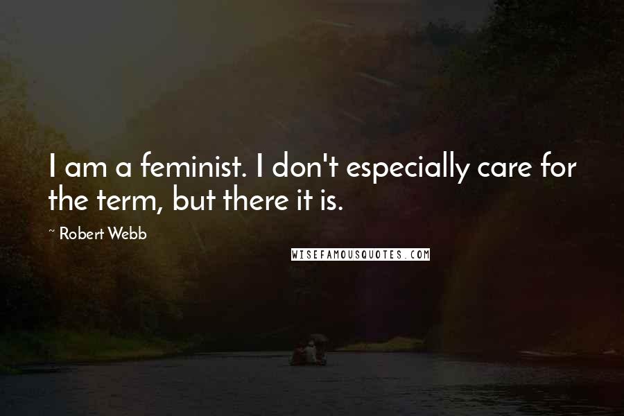 Robert Webb Quotes: I am a feminist. I don't especially care for the term, but there it is.