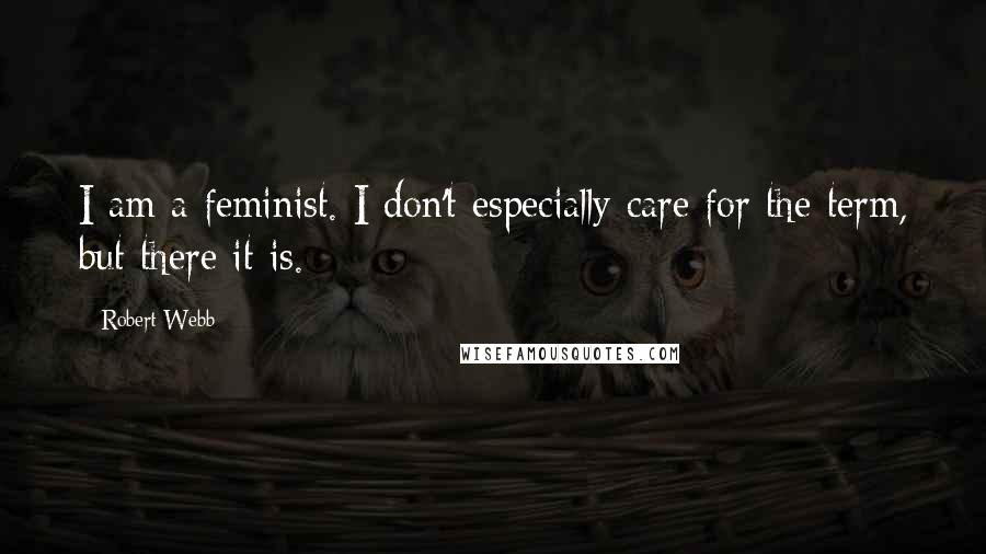 Robert Webb Quotes: I am a feminist. I don't especially care for the term, but there it is.