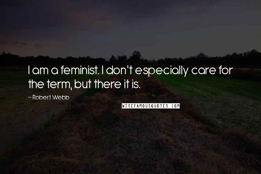 Robert Webb Quotes: I am a feminist. I don't especially care for the term, but there it is.