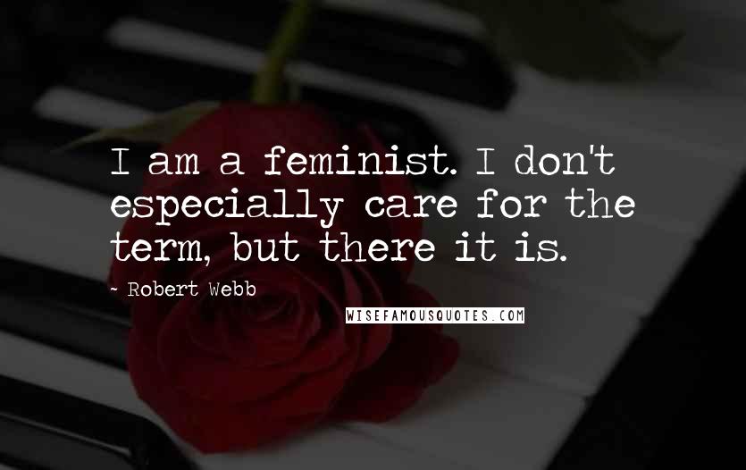 Robert Webb Quotes: I am a feminist. I don't especially care for the term, but there it is.