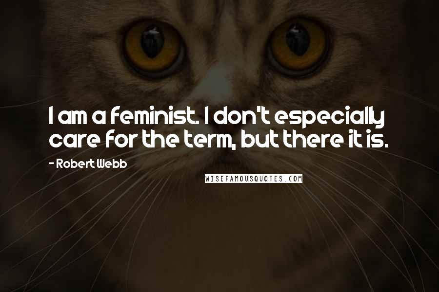 Robert Webb Quotes: I am a feminist. I don't especially care for the term, but there it is.