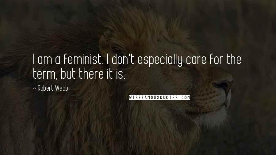 Robert Webb Quotes: I am a feminist. I don't especially care for the term, but there it is.