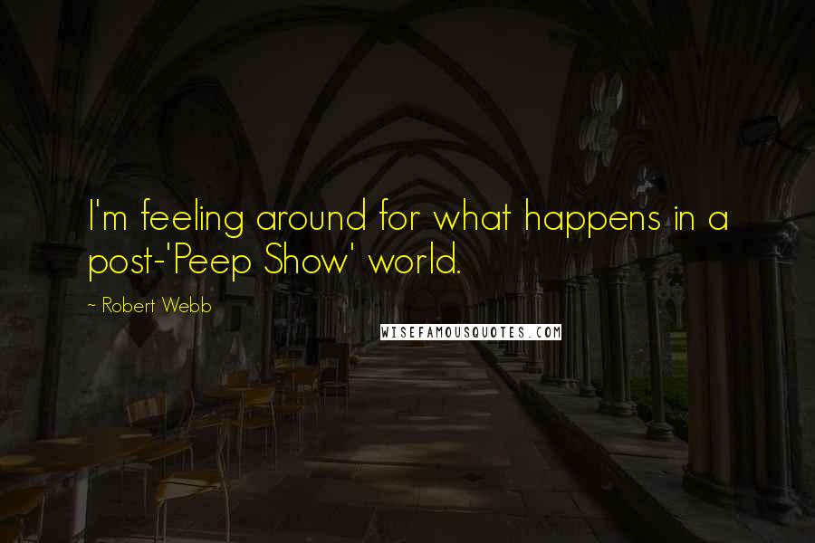 Robert Webb Quotes: I'm feeling around for what happens in a post-'Peep Show' world.
