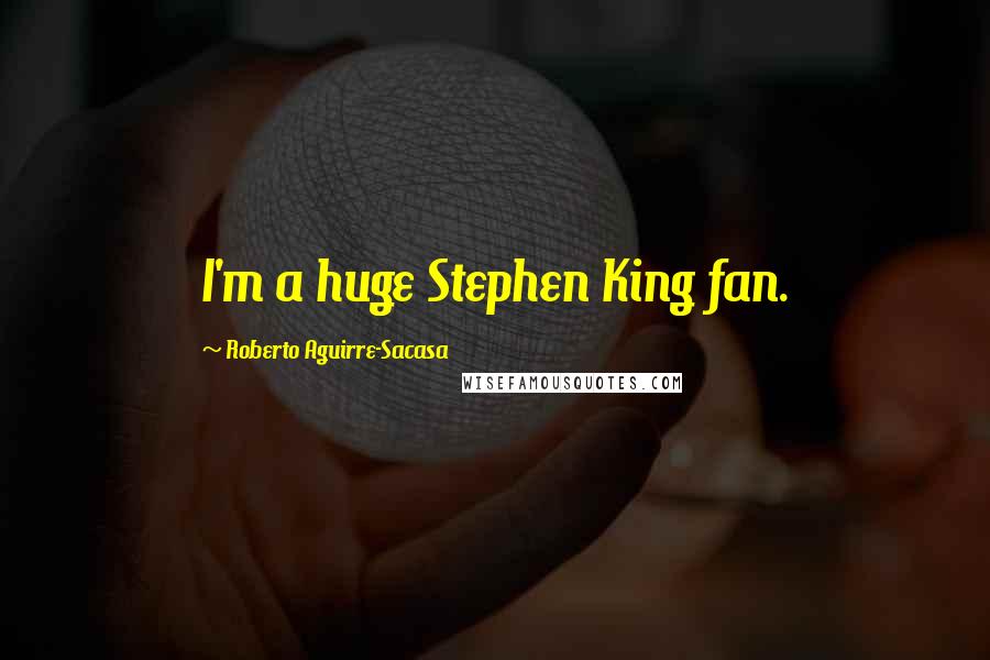 Roberto Aguirre-Sacasa Quotes: I'm a huge Stephen King fan.