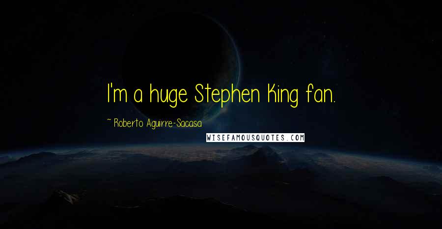 Roberto Aguirre-Sacasa Quotes: I'm a huge Stephen King fan.
