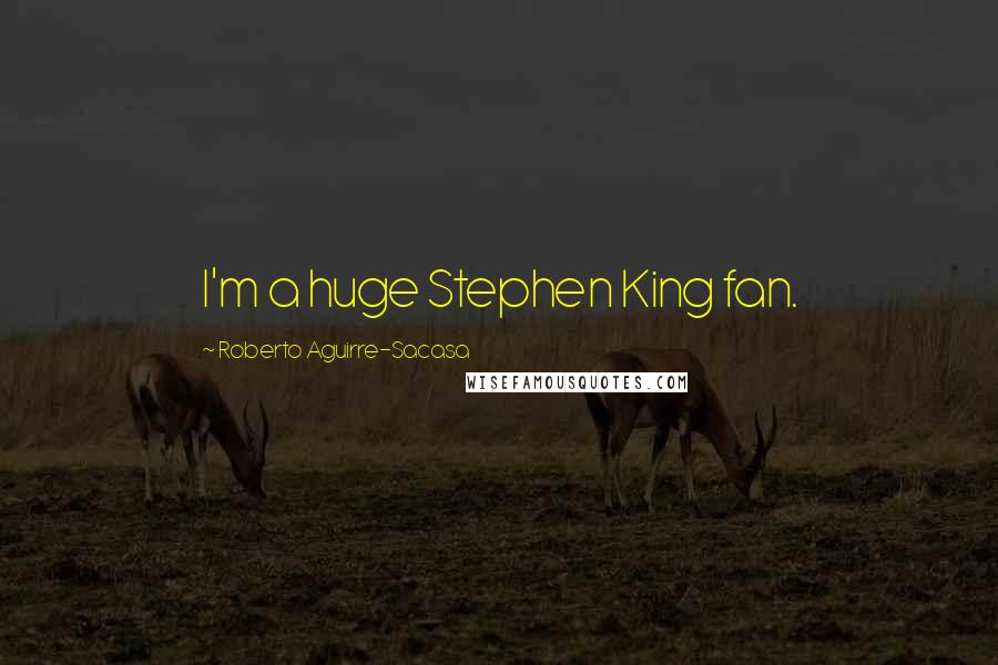 Roberto Aguirre-Sacasa Quotes: I'm a huge Stephen King fan.