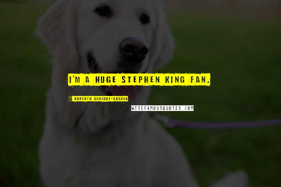 Roberto Aguirre-Sacasa Quotes: I'm a huge Stephen King fan.