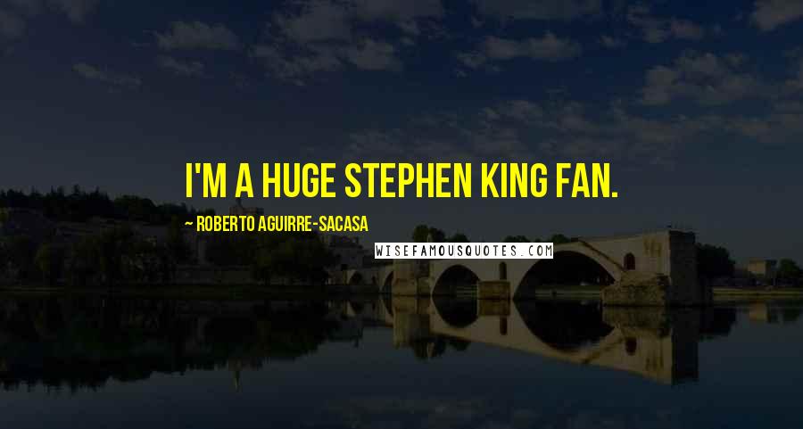 Roberto Aguirre-Sacasa Quotes: I'm a huge Stephen King fan.