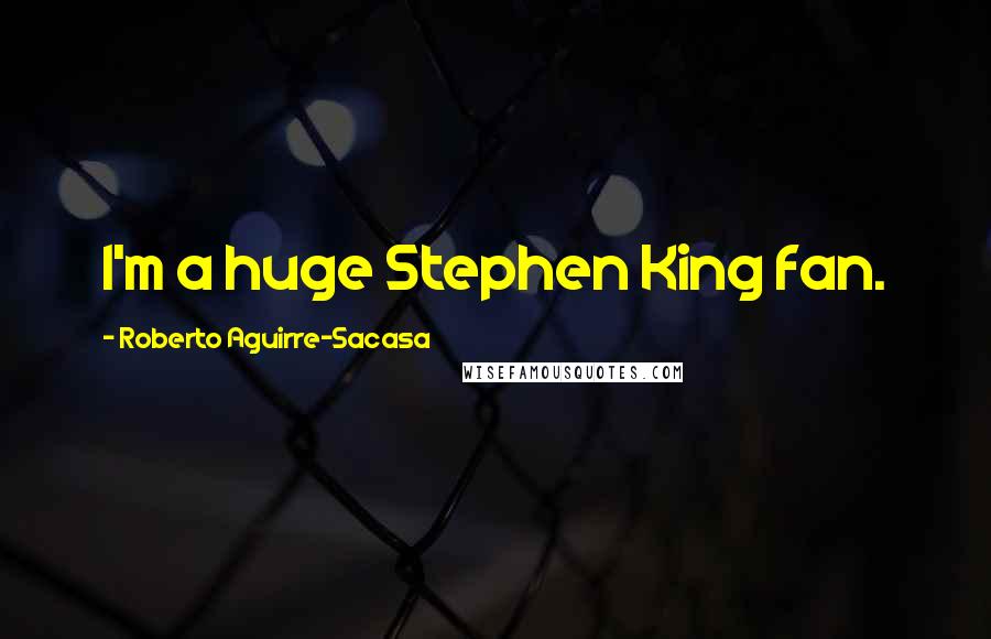 Roberto Aguirre-Sacasa Quotes: I'm a huge Stephen King fan.