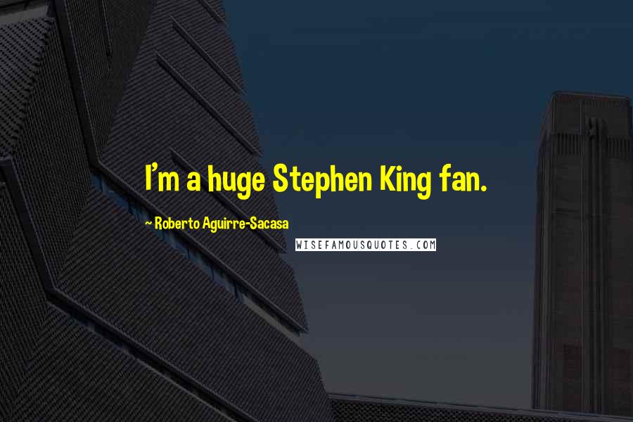 Roberto Aguirre-Sacasa Quotes: I'm a huge Stephen King fan.