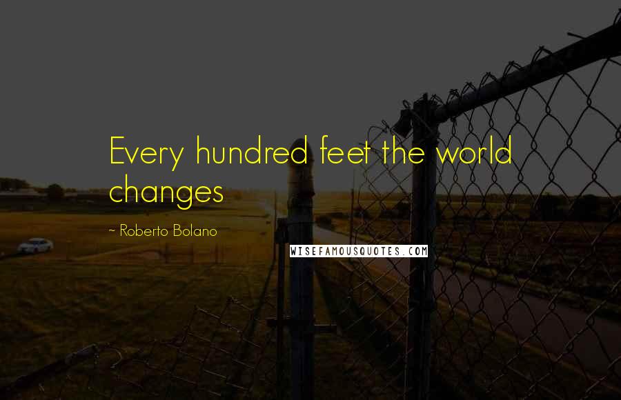 Roberto Bolano Quotes: Every hundred feet the world changes