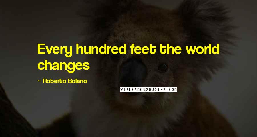 Roberto Bolano Quotes: Every hundred feet the world changes