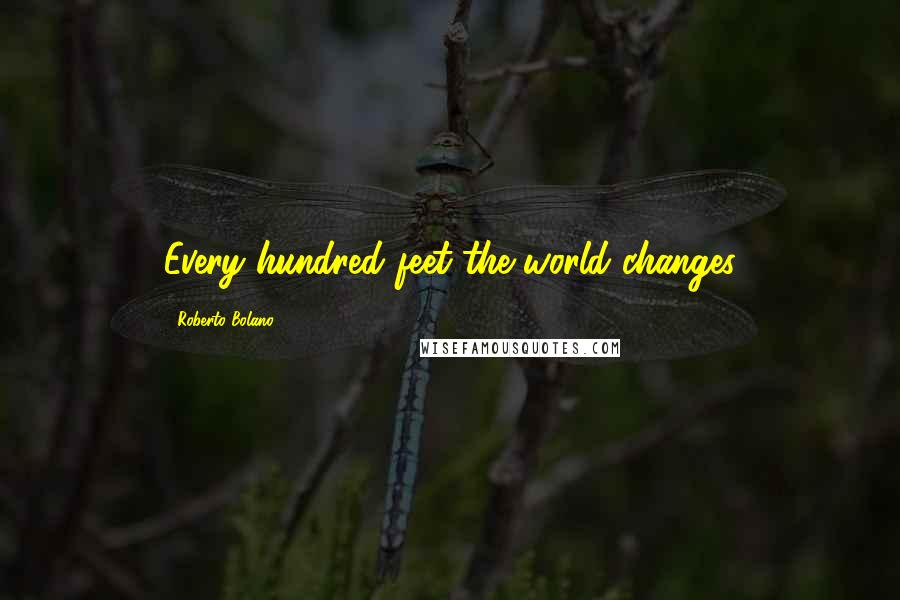 Roberto Bolano Quotes: Every hundred feet the world changes