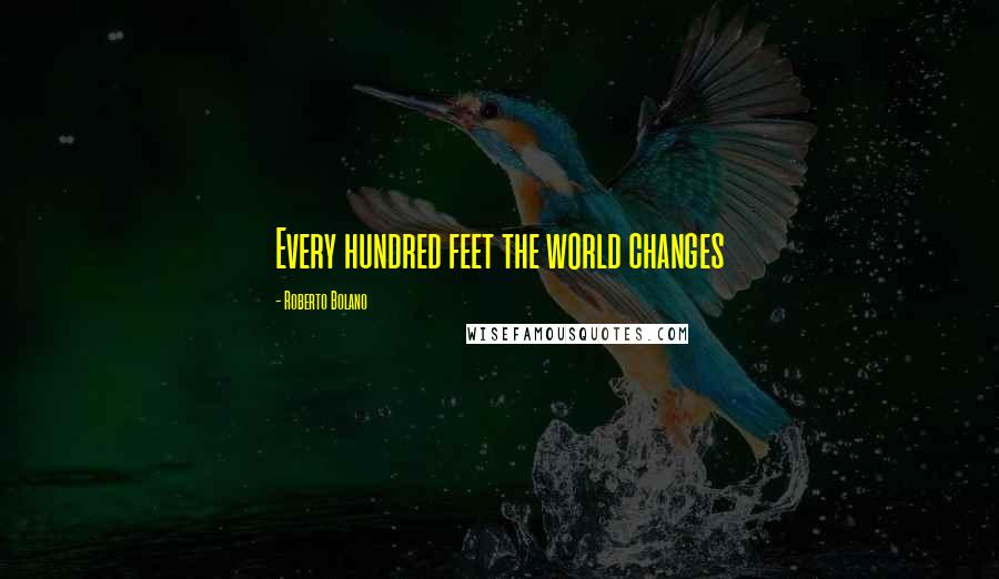 Roberto Bolano Quotes: Every hundred feet the world changes