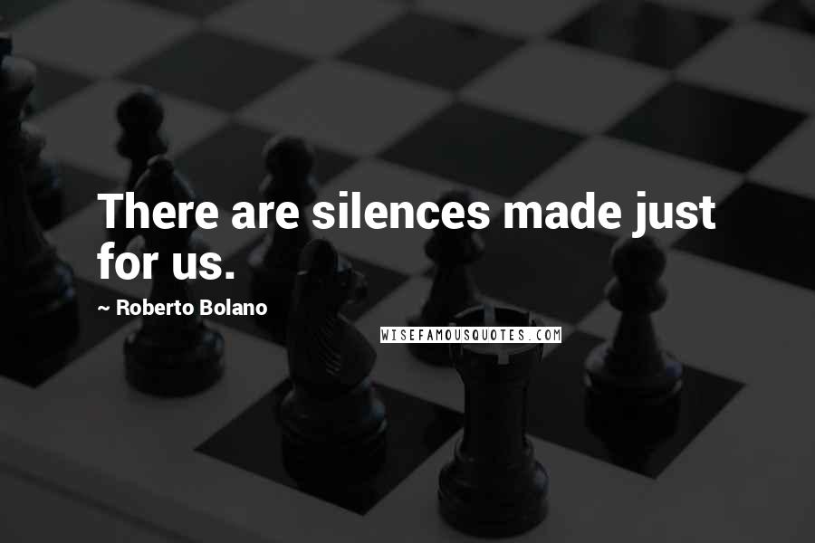 Roberto Bolano Quotes: There are silences made just for us.