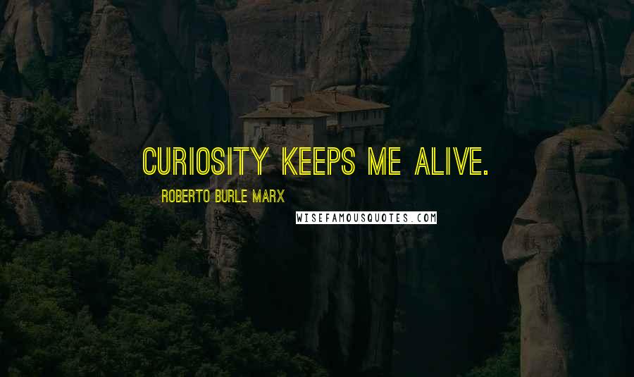 Roberto Burle Marx Quotes: Curiosity keeps me alive.