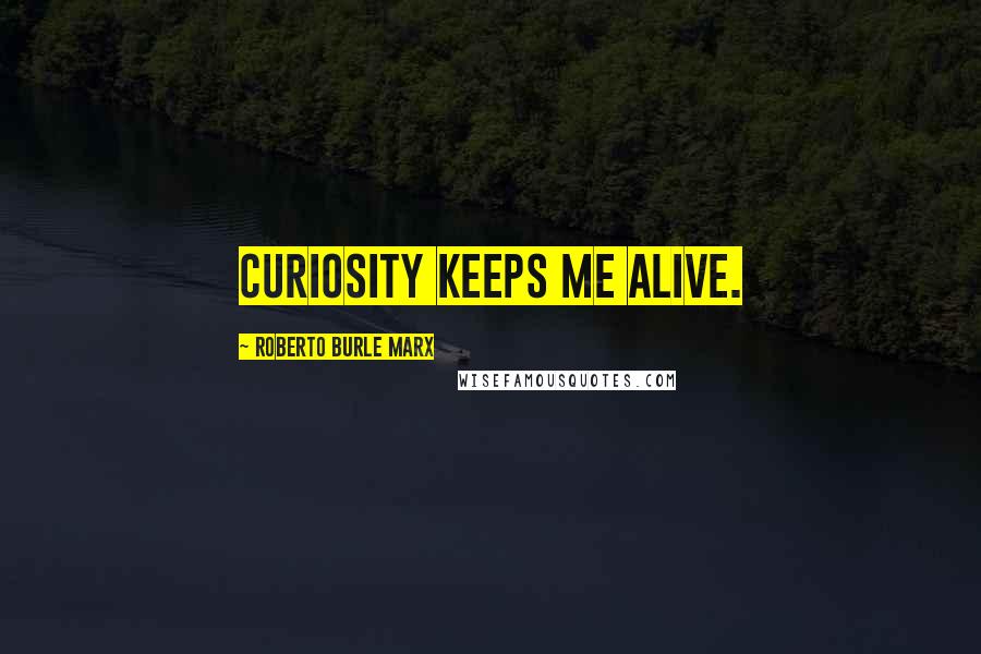 Roberto Burle Marx Quotes: Curiosity keeps me alive.