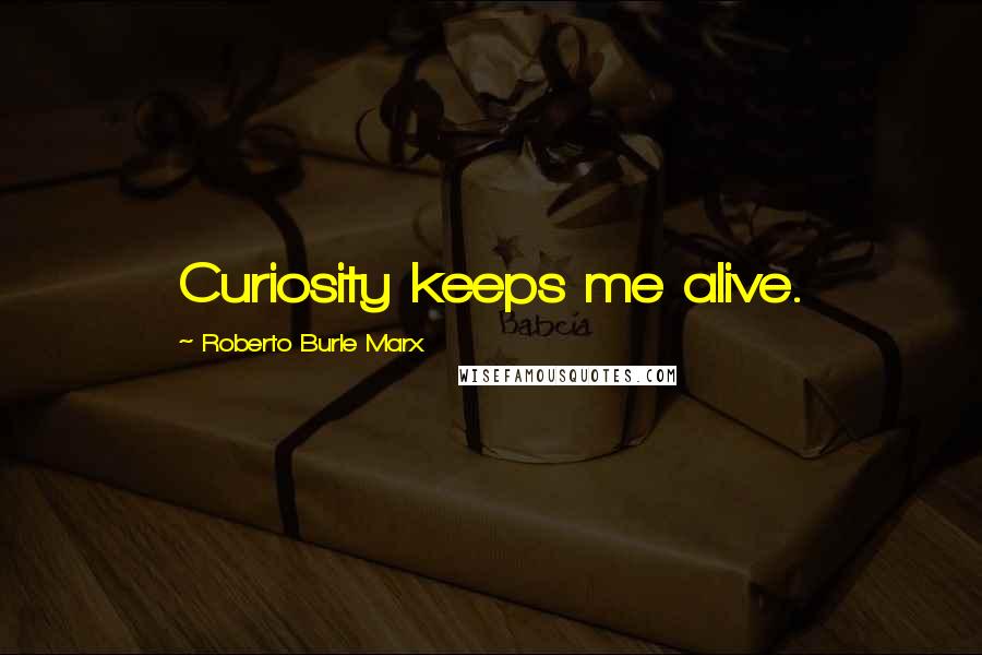 Roberto Burle Marx Quotes: Curiosity keeps me alive.