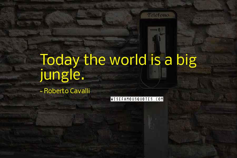 Roberto Cavalli Quotes: Today the world is a big jungle.
