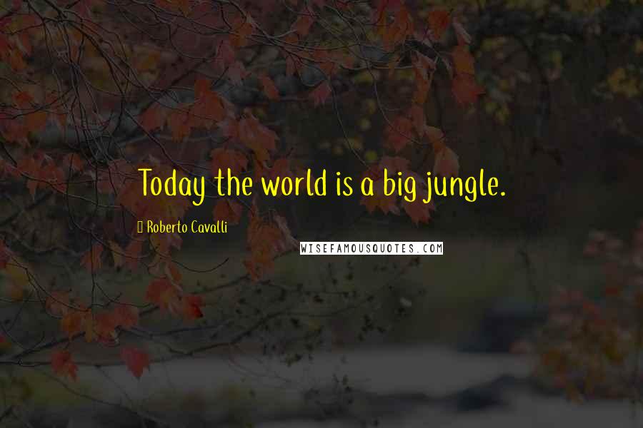Roberto Cavalli Quotes: Today the world is a big jungle.