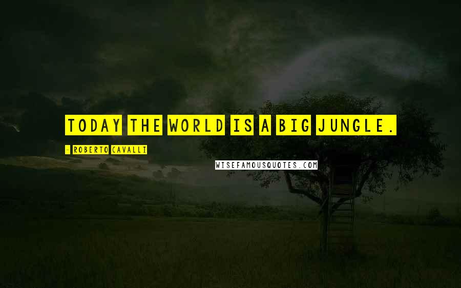 Roberto Cavalli Quotes: Today the world is a big jungle.