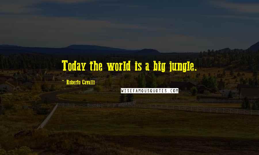 Roberto Cavalli Quotes: Today the world is a big jungle.
