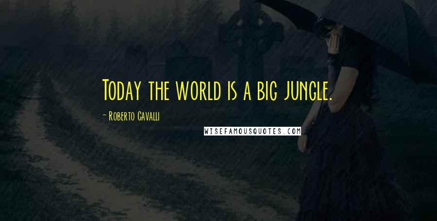 Roberto Cavalli Quotes: Today the world is a big jungle.