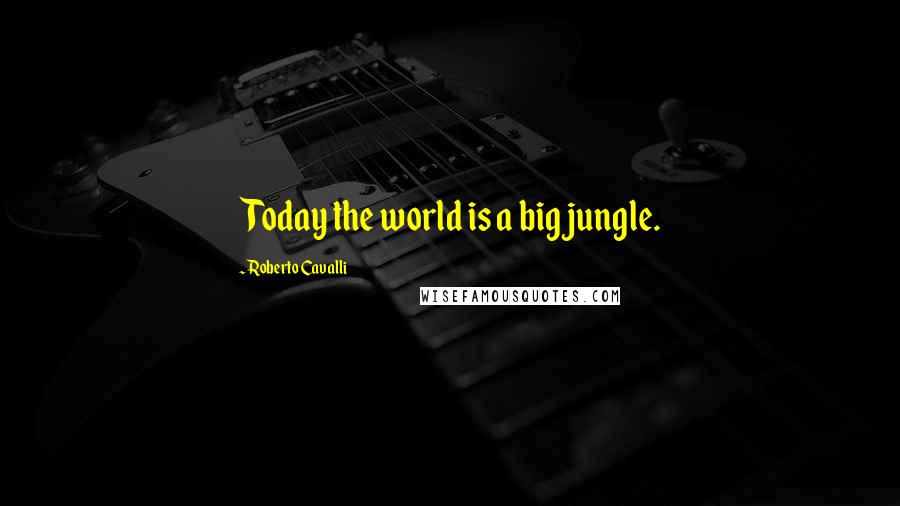Roberto Cavalli Quotes: Today the world is a big jungle.