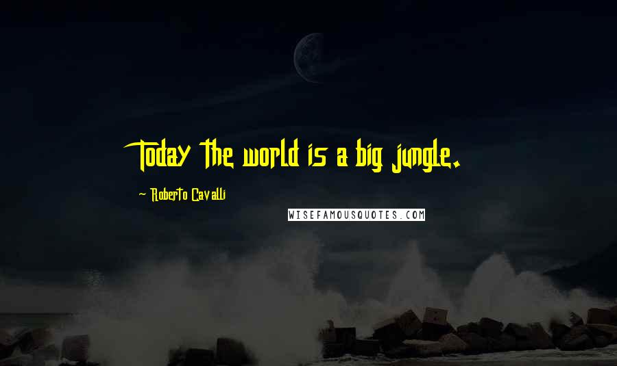 Roberto Cavalli Quotes: Today the world is a big jungle.