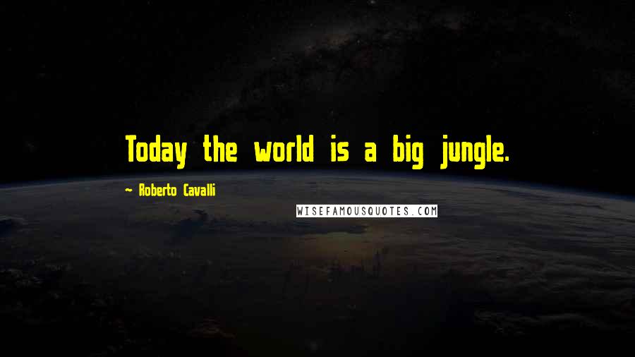 Roberto Cavalli Quotes: Today the world is a big jungle.
