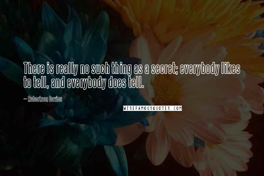 Robertson Davies Quotes: There is really no such thing as a secret; everybody likes to tell, and everybody does tell.