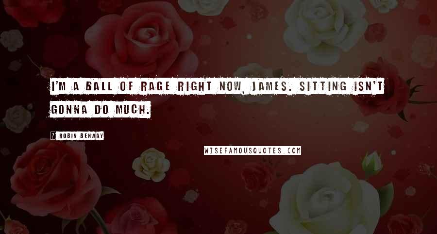 Robin Benway Quotes: I'm a ball of rage right now, James. Sitting isn't gonna do much.
