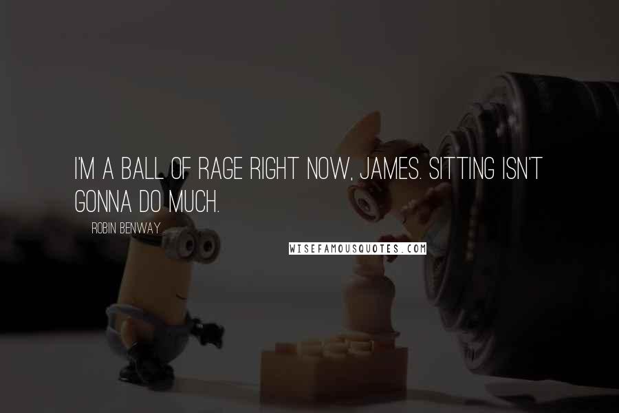 Robin Benway Quotes: I'm a ball of rage right now, James. Sitting isn't gonna do much.