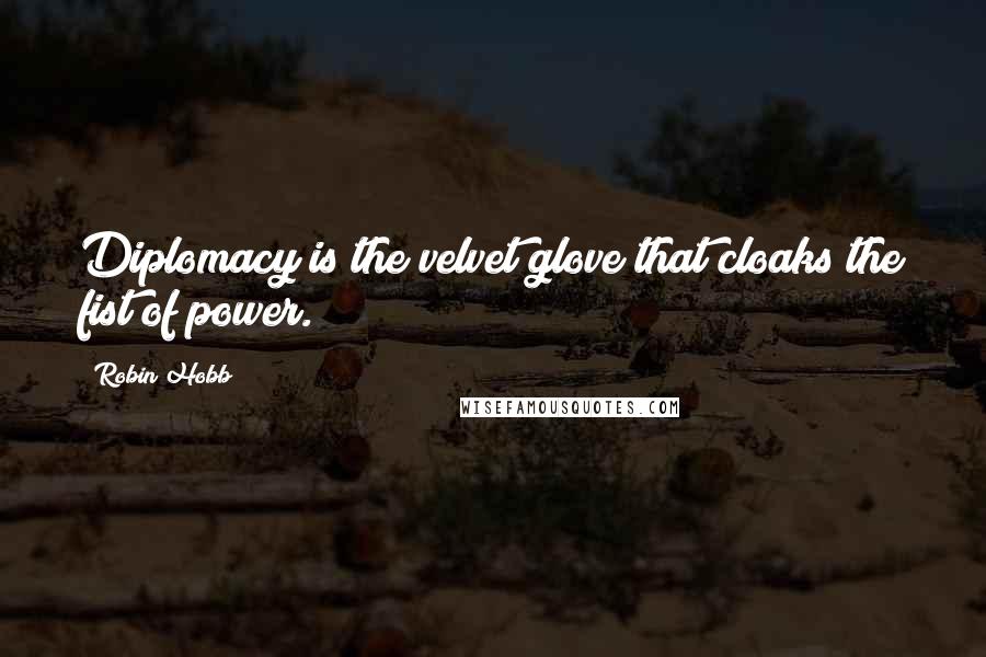 Robin Hobb Quotes: Diplomacy is the velvet glove that cloaks the fist of power.