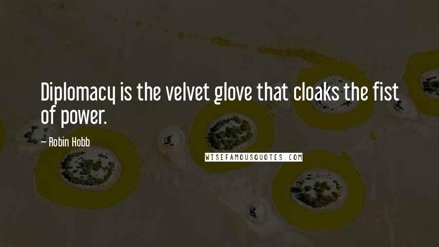Robin Hobb Quotes: Diplomacy is the velvet glove that cloaks the fist of power.