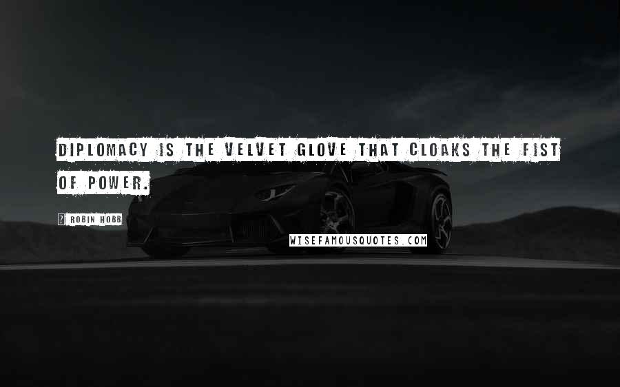Robin Hobb Quotes: Diplomacy is the velvet glove that cloaks the fist of power.