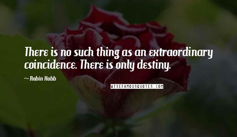 Robin Hobb Quotes: There is no such thing as an extraordinary coincidence. There is only destiny.