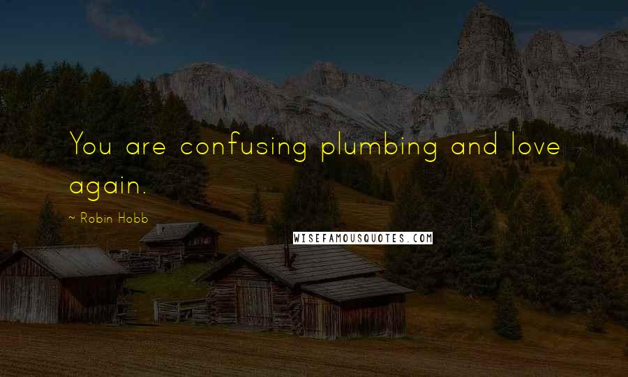 Robin Hobb Quotes: You are confusing plumbing and love again.