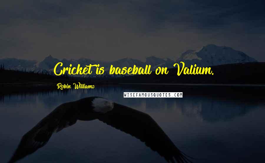 Robin Williams Quotes: Cricket is baseball on Valium.