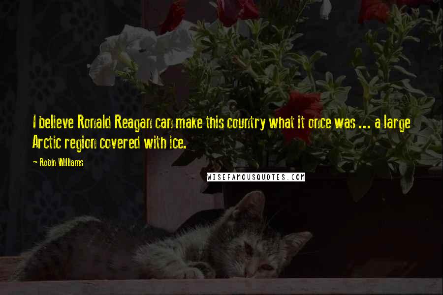 Robin Williams Quotes: I believe Ronald Reagan can make this country what it once was ... a large Arctic region covered with ice.