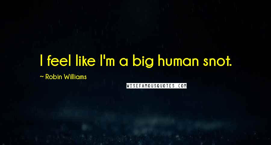 Robin Williams Quotes: I feel like I'm a big human snot.