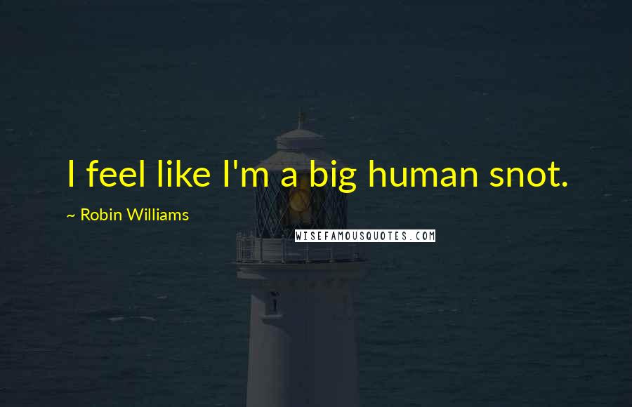 Robin Williams Quotes: I feel like I'm a big human snot.