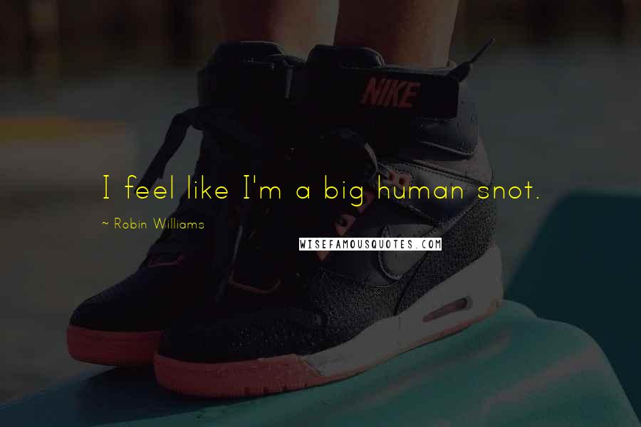 Robin Williams Quotes: I feel like I'm a big human snot.