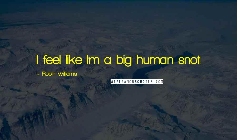 Robin Williams Quotes: I feel like I'm a big human snot.