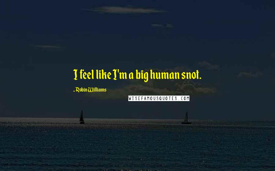 Robin Williams Quotes: I feel like I'm a big human snot.